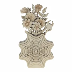 8.75" Spiderweb Vase Layered DIY Wood Décor by Make Market®