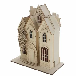 11.75" Spiderweb Villa DIY LED Wood Décor by Make Market®
