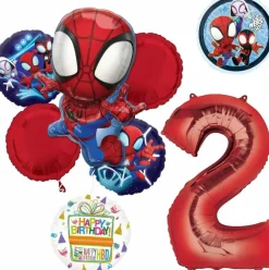 Spidey and Friends Birthday 8-Piece Foil Balloon Bouquet