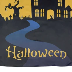 Spooky House Halloween Outdoor Garden Flag with Bats & Witch, 20" x 48"