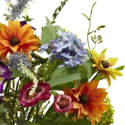 24" Spring Garden Floral Arrangement with Glass Vase