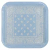 9" Square Blue Bandana Dinner Plates, 10ct. by Celebrate It™