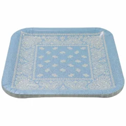 9" Square Blue Bandana Dinner Plates, 10ct. by Celebrate It™