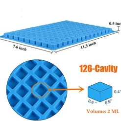 Square Candy Molds Silicone Molds for Hard Candy, Gummy, Caramels, Chocolate, Ganache, Ice Cubes, 252 Cavity