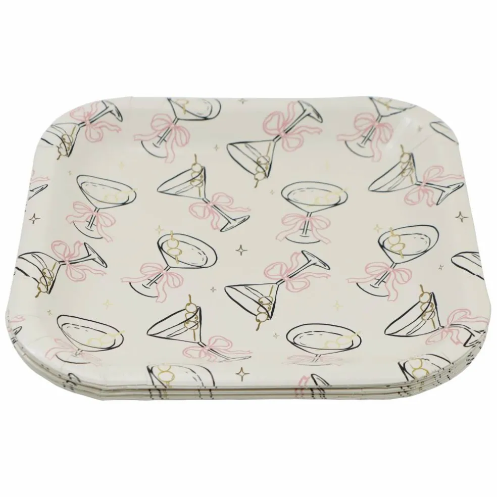 7" Square Martinis Snack Plates by Celebrate It™