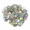 SS34 Clear Aurora Borealis Round Flatback Glass Rhinestones, 576ct. by Bead Landing™