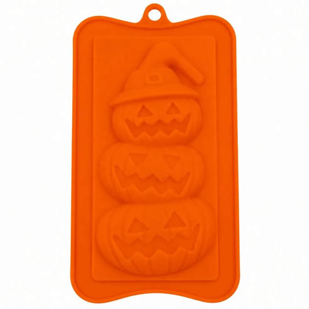 Stacked Jack-O-Lantern Silicone Mold – Halloween Pumpkin Chocolate Bar Mold