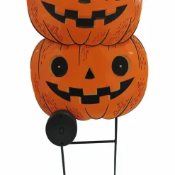 31.5" Stacked Jack-O'-Lantern Solar Powered Metal Yard Stake by Ashland®