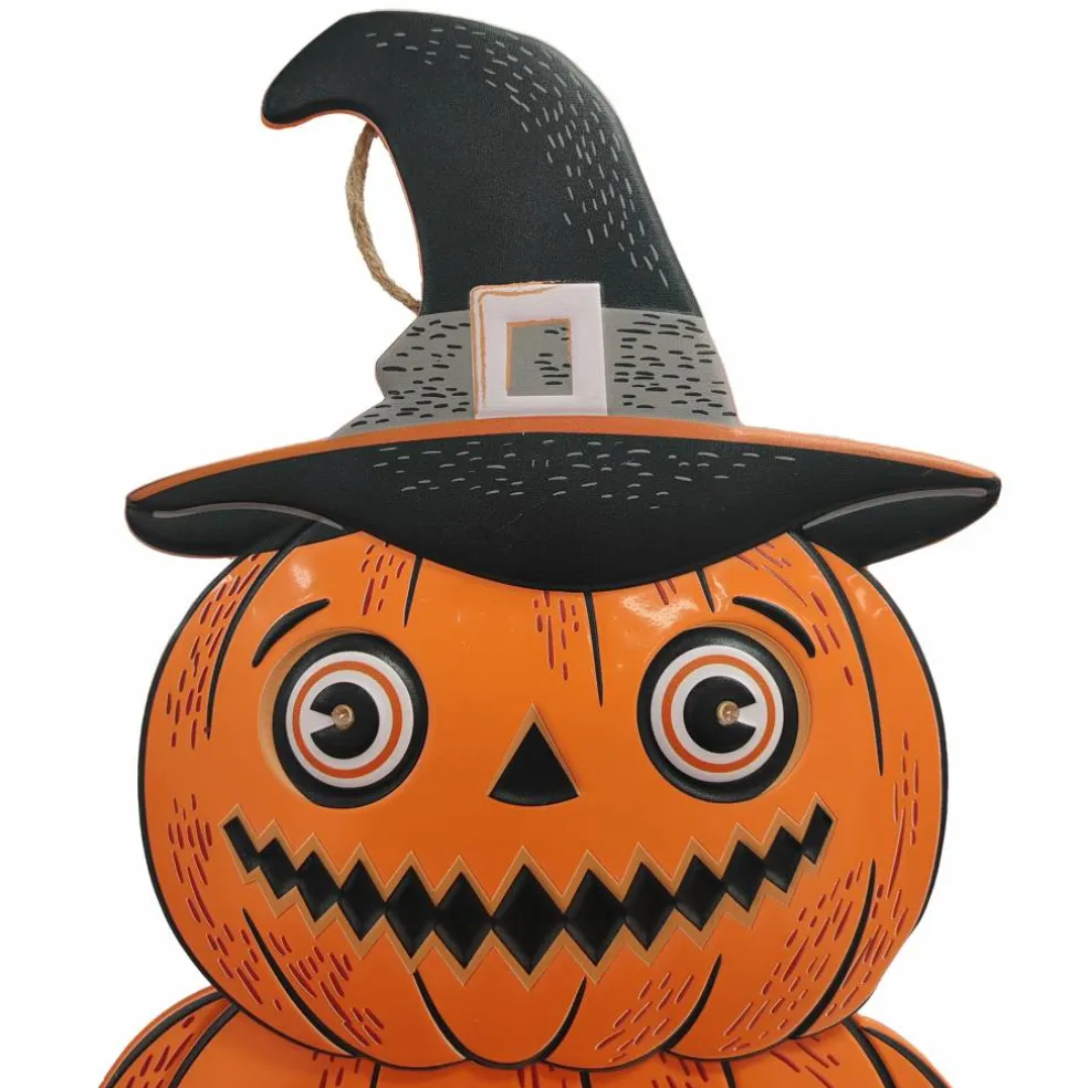 31.5" Stacked Jack-O'-Lantern Solar Powered Metal Yard Stake by Ashland®