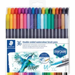 Staedtler® Double-Ended Watercolor Brush Pens Set