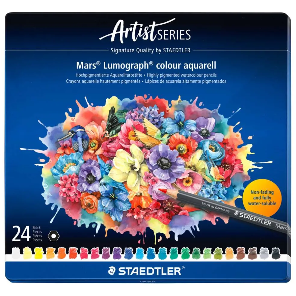 Staedtler® Mars® Lumograph 24-Piece Watercolor Pencil Set