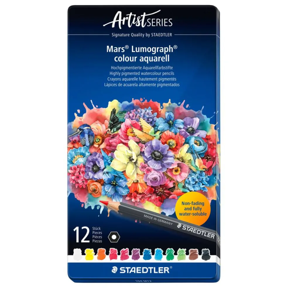 Staedtler® Mars® Lumograph® 12-Piece Watercolor Pencil Set