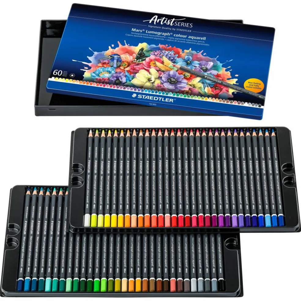 Staedtler® Mars® Lumograph® 60-Piece Watercolor Pencil Set