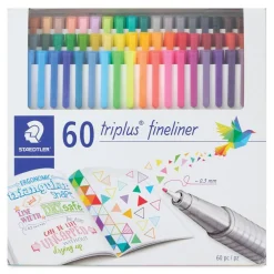 Staedtler Triplus Fineliner Pen - Set of 60, Assorted Colors