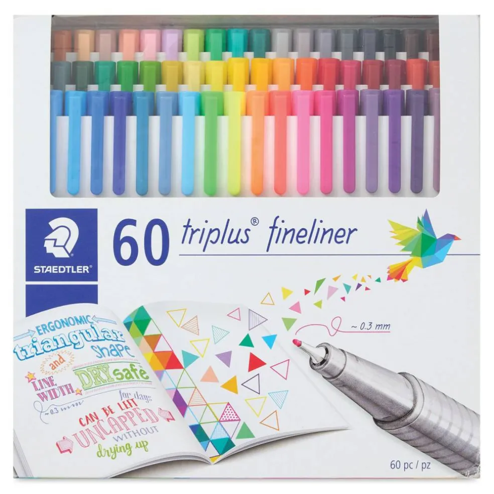 Staedtler Triplus Fineliner Pen - Set of 60, Assorted Colors