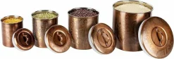Stainless Steel Kitchen Canister | Antique Copper Finish