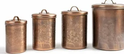 Stainless Steel Kitchen Canister | Antique Copper Finish