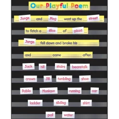 Standard Pocket Chart, 34" x 44", Black
