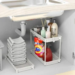 Standard 3-Tier Slim Rolling Storage Cart, White