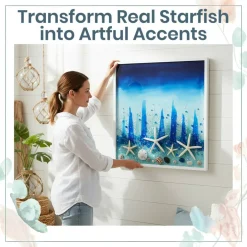 Starfish 10 Pack Large White Finger Starfish 6"-8" for Craft and Décor