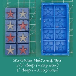 Stars Wax Melt Snap Bar Silicone Mold