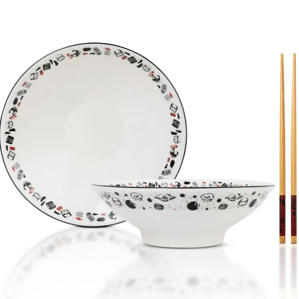Star Wars Characters 30-Ounce Ceramic Ramen Bowl and Chopstick Set