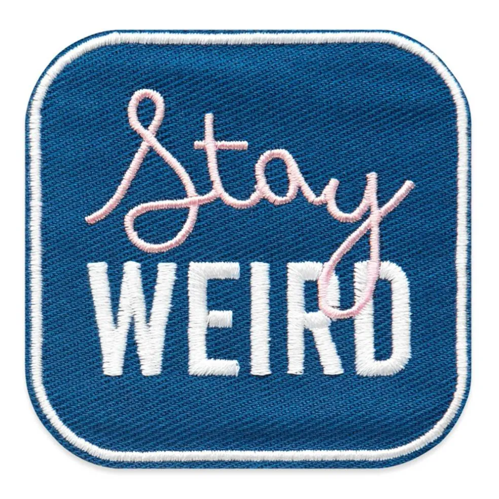 Stay Weird Embroidered Iron-On & Adhesive Patch by Make Market®