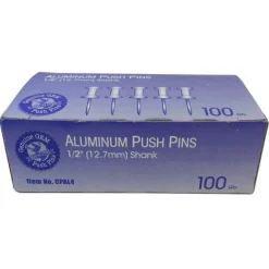 1/2" Steel Push Pins 100/Box, 2 Pack