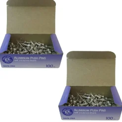 1/2" Steel Push Pins 100/Box, 2 Pack