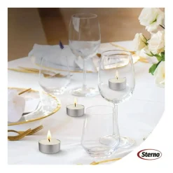 Sterno 5 Hour Burn 0.5 in. Tealight Candle - White (500/Carton)