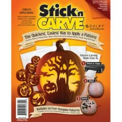 Stick ' n Carve - FunPack (3 Sheets) + 10 Free Pumpkin Patterns
