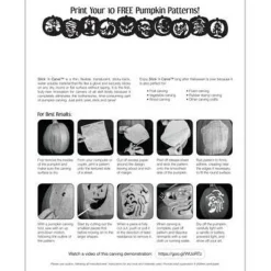 Stick ' n Carve - FunPack (3 Sheets) + 10 Free Pumpkin Patterns