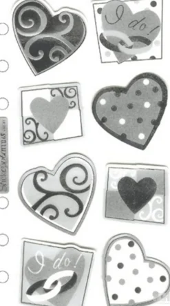 Sticko I Do's Vellum Silver Foiled Stickers