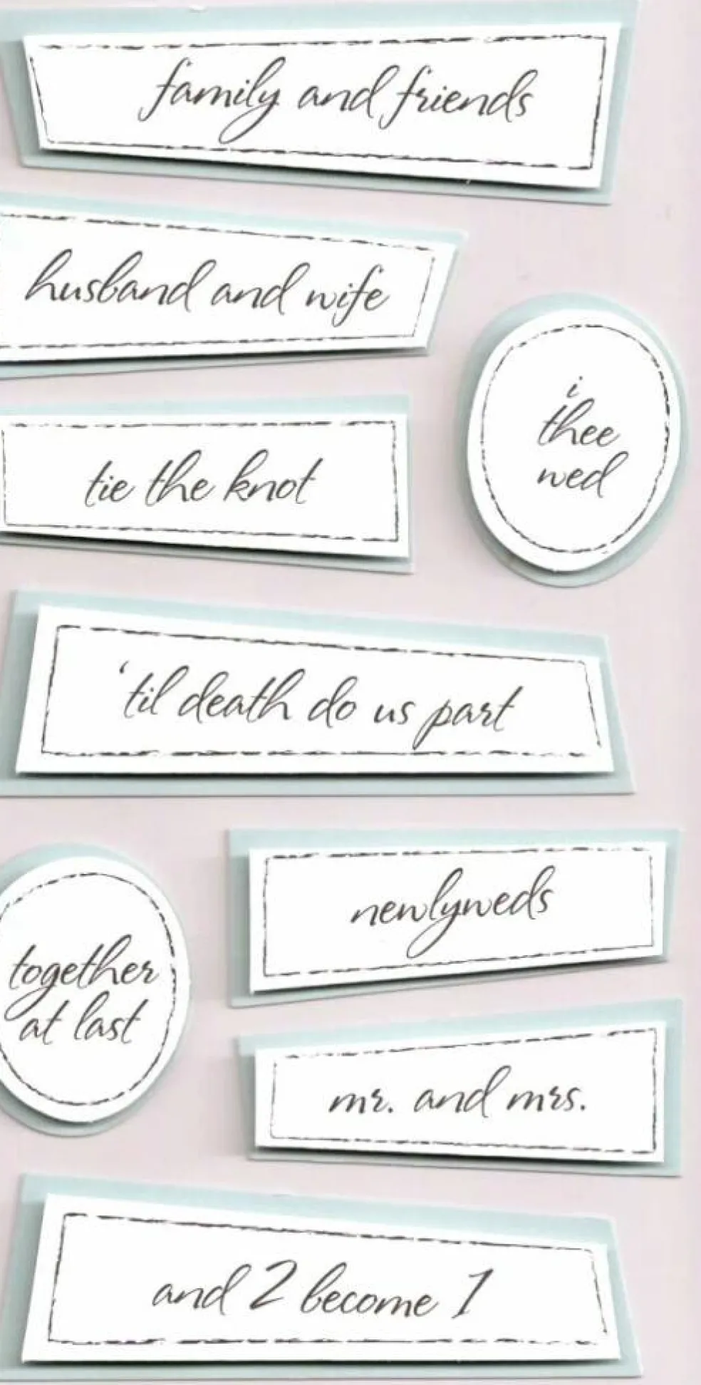 Sticko I Do Wedding Collection Family Friends Dimensional Stickers