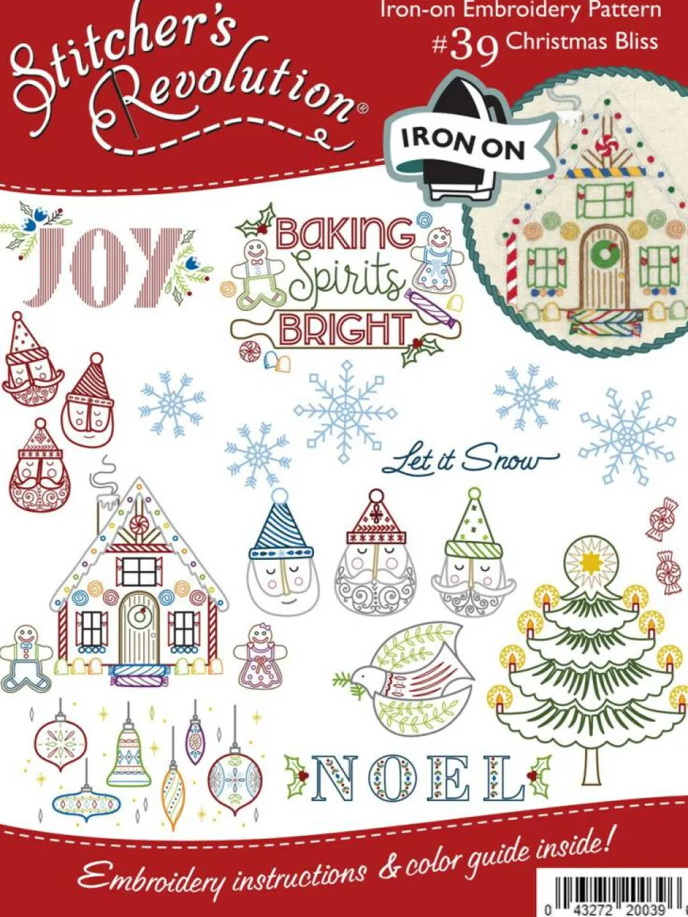 Stitcher's Revolution Christmas Bliss SR39 embroidery iron on pattern