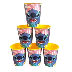 Stitch 16oz Plastic Cups - 6 Cups
