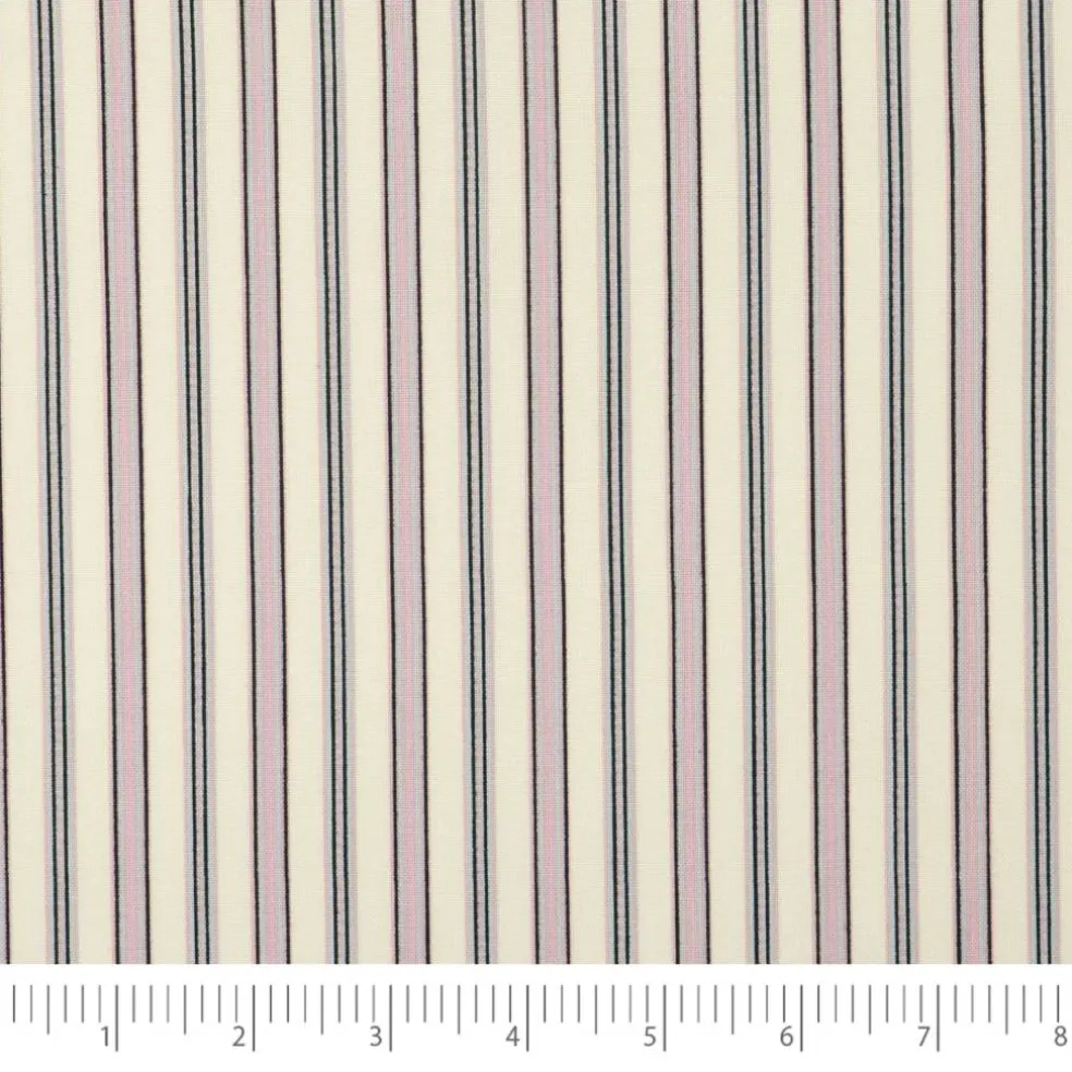 Stitch & Sparkle Aviary Collection Stripe Lavender Cotton Fabric