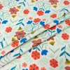 Stitch & Sparkle Modern Scandinavian Small Flowers White Cotton Fabric