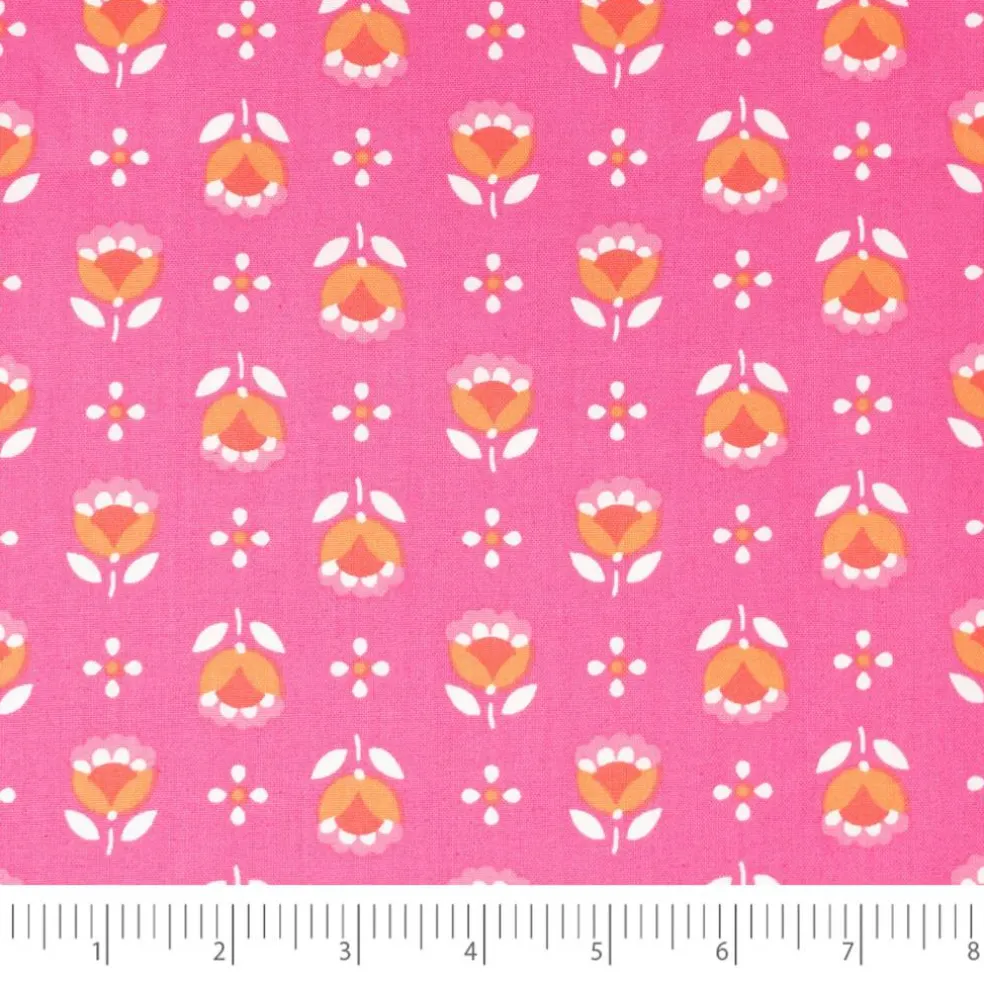 Stitch & Sparkle Modern Scandinavian Sunflower Cotton Fabric