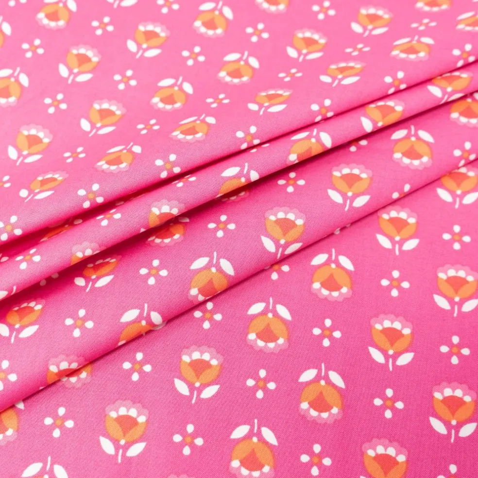 Stitch & Sparkle Modern Scandinavian Sunflower Cotton Fabric