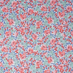 Stitch & Sparkle Vintage Mix & Match Blossom Cobalt Malachite Cotton Fabric