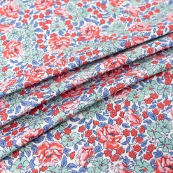 Stitch & Sparkle Vintage Mix & Match Blossom Cobalt Malachite Cotton Fabric