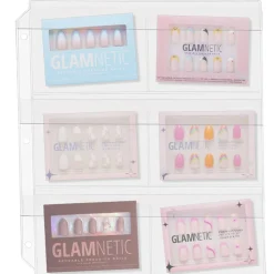 StoreSMART - 6-Pocket Clear Plastic Binder Page with Flaps for Nail Art - SPT600-6F-NAIL