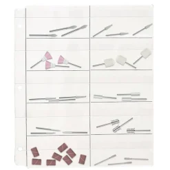StoreSMART - 10-Pocket Clear Vinyl Binder Pages - Nail Art Tools / Supplies - with Flaps - VH308F-NAIL