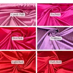 Stretch Charmeuse Satin Fabric by the Yard 60" Wide | Silky 2-Way Stretch Satin for Bridal, Dancewear, Lingerie & Formal Wear | 48 Colors