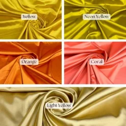 Stretch Charmeuse Satin Fabric by the Yard 60" Wide | Silky 2-Way Stretch Satin for Bridal, Dancewear, Lingerie & Formal Wear | 48 Colors