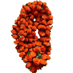 5 Strings Artificial Marigold Mango Leaf Garland for Home Party Door Hanging Diwali Navratri Decorations Day of the Dead Dia De Los Muertos Ofrenda Halloween Mexican Fiesta Party Decor
