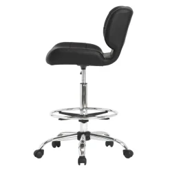 Studio Designs Crest Black Height Adjustable Drafting Chair with Footring