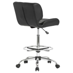 Studio Designs Crest Black Height Adjustable Drafting Chair with Footring