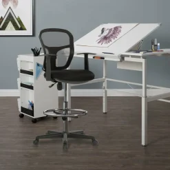 Studio Designs Riviera Height Adjustable Drafting Chair with Mesh Back
